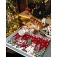 thumbnail image 6 of Christmas Placemats Set of 6, Snowman Christmas Balls Place Mats Red Truck Pine Needles Red Placemat Table Decoration for Kitchen Table Dinner Xmas Holiday Party Home Decor Indoor Outdoor 13x19 Inch, 6 of 9