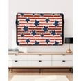 thumbnail image 5 of 4th of July Outdoor TV Cover 60 to 65 Inch Weatherproof, Independence Day Blue Star Red Striped Rustic 600D Oxford TV Covers with Waterproof Zipper, Outside Flat TV Screen Protector 58"Wx37"Hx4.5"D, 5 of 7
