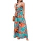 thumbnail image 2 of Lucakuins - Vestido largo de verano para mujer, sin mangas, sin espalda, cuello en V profundo, bohemio, floral Lucakuins  moda, 2 of 9