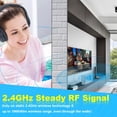 thumbnail image 5 of ANSTEN Auriculares inalámbricos para ver televisión con base de carga de transmisor RF RCA óptico digital de 2,4 GHz, auriculares sobre la oreja con 3 modos de audio, alcance inalámbrico de 197 pies,, 5 of 5