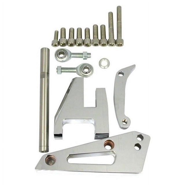 Racing Power RPCR6405 Chrome Aluminum Small Block Chevy Alternator Bracket Short Water Pump