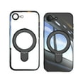 thumbnail image 2 of Allytechgroup Case for Apple iPhone 16e [Compatible with MagSafe], 360° Rotatable Invisible Magnetic Ring  Stand [Camera Lens Protector] Military-Grade Plating Clear Shockproof Phone Cover, Black, 2 of 7