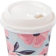 thumbnail image 5 of missunny-48 Paper Coffee Cups with Lids - 12oz Cute Disposable Coffee Cups with Lids with 4 Different Color Flower Designs for Spring - Pink, Blue, Yellow and Navy, Tea Party Supplies, 5 of 5