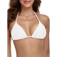 thumbnail image 6 of Ocean Blues Women's Cheeky Triangle Bikini Top Halter Bathing Suit Top for woman , Size S-2XL, 6 of 6