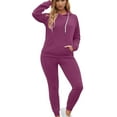 thumbnail image 3 of Aofany Hoodie Tracksuit for Women Casual Sweatsuit 2Pcs Jogger Set Activewear Outfits with Pockets, 3 of 8