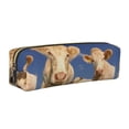 thumbnail image 1 of Disketp Cows Cattles Estuche de Lápices de Cuero con Cierre, Estuche Compacto para Papelería, Bolígrafos y Accesorios Pequeños, 1 of 7
