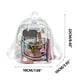 thumbnail image 3 of Mini mochila transparente Summercome, portátil y transparente, apta para estadios. Bonita mochila con correas reforzadas y bolsillo frontal, ideal para la escuela, seguridad y deportes (blanca)., 3 of 8