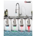 thumbnail image 3 of Grifo De Cocina Led Gimili Con Dispensador De Jabón, Grifos Modernos De Fregadero De Cocina Con Un Solo Mango Y Pulverizador Desplegable, 3 of 5
