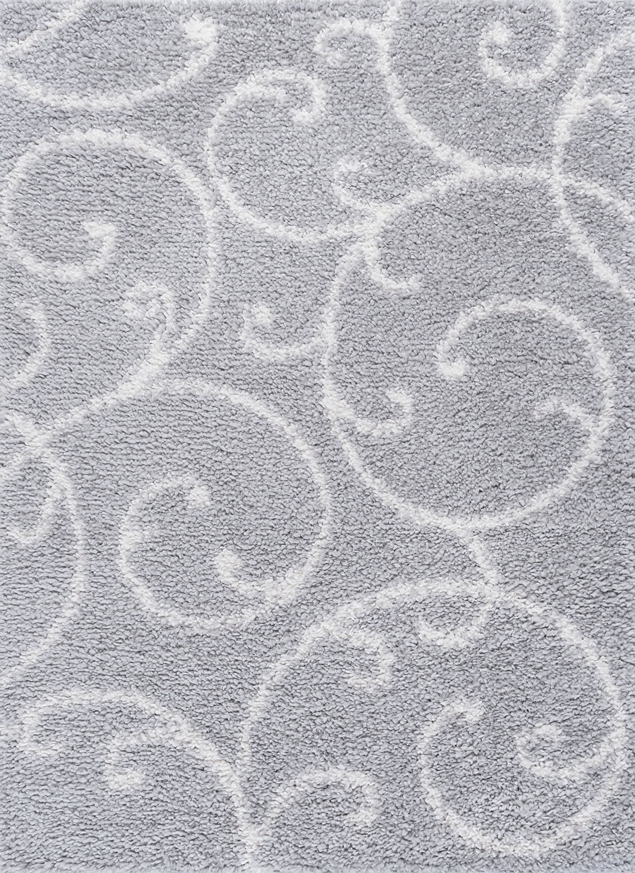Bliss Rugs Transitional Floral 3'3'' x 5' Silver and White Polypropylene Indoor Area Rug, 3'3'' x 5'