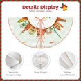 thumbnail image 4 of Daiia World Travel3 Drawing Merry Christmas Tree Skirt , Xmas Large Lace-up Tree Skirt, Santa Snowflakes Rustic Home Decorations New Year Party Farmhouse Decor-36", 4 of 7