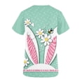 thumbnail image 4 of RKSTN Womens Scrub Tops Short Sleeve V-neck Plus Size Tops Bunny Easter Print Comfortable Soft Working Uniform Tops with Pockets, 4 of 4