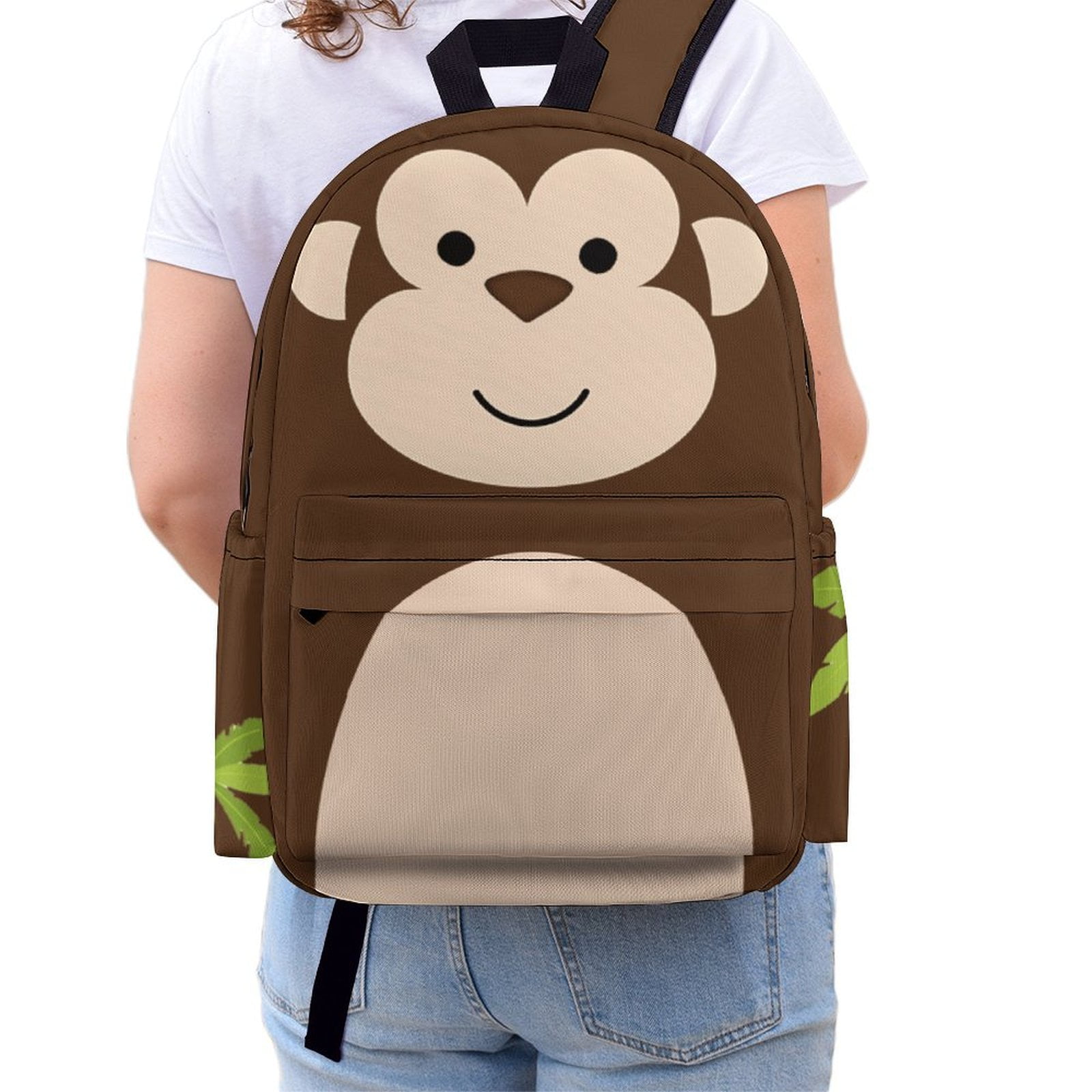 Monkey Backpack for Men Women Teenager 17 Inch Monkey Schoolbag Travel Cartoon Backpacks