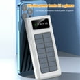 thumbnail image 5 of Solar Charger Power Bank,DFITO 40000mAh Portable Charger 4 USB with Dual 5V2.1A Outputs Built-in Solar Panel and Flashlights,White, 5 of 11