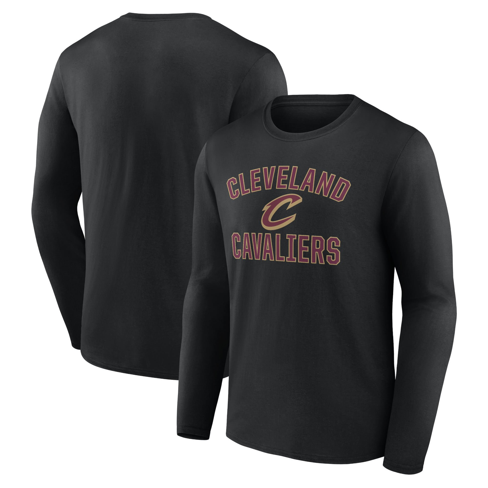 Men's Black Cleveland Cavaliers Victory Arch Team Long Sleeve T-Shirt
