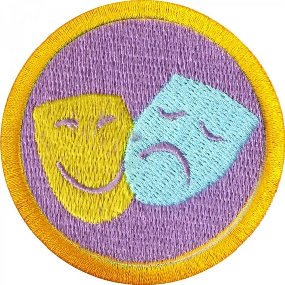 Theatre Acting Merit Badge Embroidered Iron-on Patch