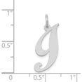 thumbnail image 4 of 14K White Gold Medium Fancy Script Letter I Initial Charm, 4 of 6