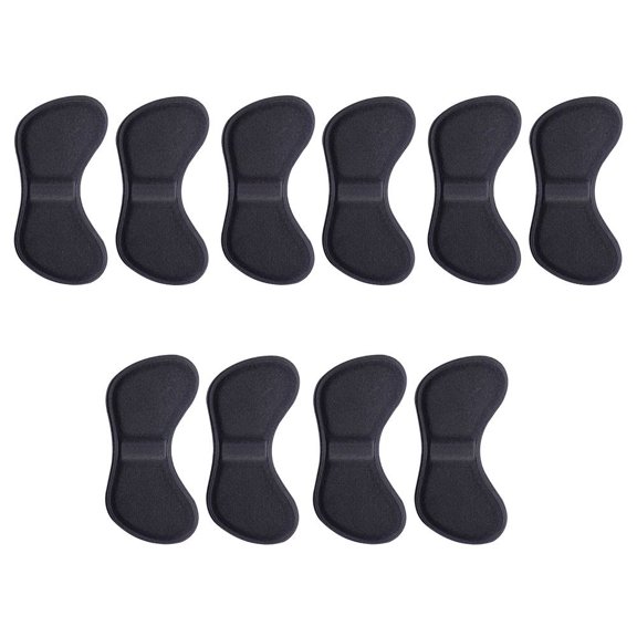 5 Pairs Lined Insoles Prevent Heel Slip Pain Relief Pads Anti-collision Insole Patch Foot Care Pads Heel Patch Heel Back Pads Heel Insoles BLACK