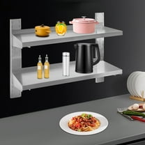 Wildnix Stainless Steel Shelf, Wall-Mounted, Heavy-Duty, Commercial Grade, Space-Saving, Modern Design with 35kg Load Capacity for Kitchen Storage