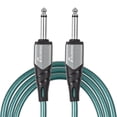 thumbnail image 1 of Cable 1/4 Inch Audio Instrument Cable 10ft Noise Reduction Dual Straight Interface 6.35mm Mono Waterproof Guitar Cable Compression Resistant Professional Audio Interconnect Cord, 1 of 7