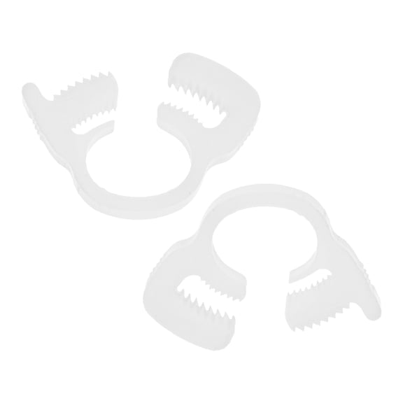 Uxcell 2-Pack Double Gripping Nylon Hose Clamps 3/8" 9.1-10.2mm White