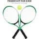 thumbnail image 3 of N/H Juego de 2 raquetas de tenis para adolescentes con pelota gratis para entrenar tenis Material de acero superior de fibra de carbono Cuerda de tenis verde Jormftte CZYD-ST63-1, 3 of 4