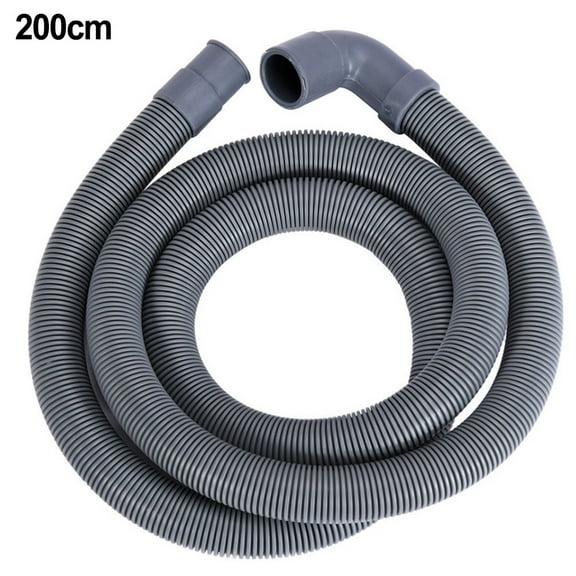 LITTLE HOME Universal Washing Machine Dishwasher Drain Hose Extension Pipe 200-500cm PP Material Flexible Outlet Pipe with Removable Hook for Smooth Drainage