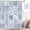 Blue, variant on Cute Plaid Floral Shower Curtain, Boho Blue Flower Fabric Shower Curtains for Bathroom, Retro Blue Floral Checkered Patchwork Bath Curtain Set Washable Waterproof with 12Hooks 70X70IN