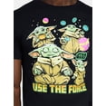 thumbnail image 4 of Star Wars Grogu Men's and Big Men's Graphic Cotton Tee with Short Sleeves, Sizes S-3XL, 4 of 5