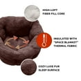 thumbnail image 6 of FurHaven Pet Products Luxury Fur Warming Hi-Lo Cuddler Pet Bed - Sable Brown, Medium - 23", 6 of 13
