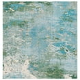thumbnail image 4 of SAFAVIEH Madison Oscar Abstract Distressed Area Rug, Light Blue/Green, 5' x 5' Round, 4 of 10