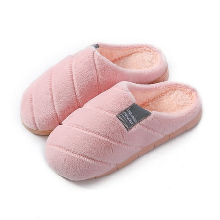 

〖Yilirongyumm〗 Pink 40-41 Slippers For Women Slippers For Womens Warm Shoes Soft Plush House Slippers Flip Flop
