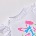 thumbnail image 6 of Kaprioy My First Easter Baby Girl Outfit Girls Clothes Ruffle Bodysuit and Tutu Skirt Outfit with Headband, 6 of 9