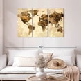 thumbnail image 2 of Elephant Stock Rustic World Map Wall Art - Horizontal Multi Panel Canvas - Living Room Wall Decor - Map Multi Panel - Beige And Brown Decor - 45" x 28", 2 of 4