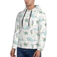 thumbnail image 2 of KLL Whale And Turtle Print Mens Hoodie Long Sleeve Casual Pullover Hooded Sweatshirt Fashion Drawstring Hoodies with Pocket-3X-Large, 2 of 6