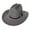 Gray, variant on LZLER Men Women Western Cowboy Hat Wide Brim Sunshade Hat Men's Riding Hat with Strap