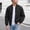 Black, variant on Men's Lightweight Jackets Solid Color Full Zip Jacket Fashion Stylish Spring Fall Soft Casual Jackets for Men