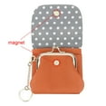 thumbnail image 6 of Royal Bagger Kiss Lock Coin Purse for Women RFID Simple Card Holder with Removable Keychain Genuine Leather Storage Bag 2622, 6 of 10