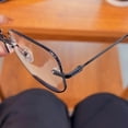 thumbnail image 3 of Lightweight Geometric Reading Glasses for Women, Thin Metal Frame Anti Blue Light Eyeglasses for Daily Use, 3 of 4