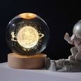 thumbnail image 3 of Base de madera Ball Night Light Lámpara de escritorio Aniversario Regalos de cumpleaños Iluminación para oficina Sala de estar Hogar Cena Mesa Paseo Sunnimix Luces de la noche de la bola de la galaxia, 3 of 7
