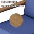 thumbnail image 6 of Opohoro 6PCS Outdoor Conversation Set with 43" Wicker Fire Pit Table, Brown Rattan Sofa Set with Lounge Chairs and Ottomans, Blue for Patio Backyard, 6 of 13