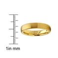 thumbnail image 4 of Metal Masters Dome Tungsten Carbide Ring Goldtone Wedding Band 4mm Men Women 6, 4 of 7