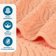 thumbnail image 4 of Superior Chevron 3-Piece Zero Twist Cotton Towel Set, Plush and Ulta Soft Towels, Peach, 4 of 10
