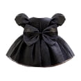thumbnail image 3 of Likimi Baby Infant Girls Halloween Dress Puff Sleeve Solid Color Crew Neck Dresses For Girls Party Casual Clothes Size 18-24 Months, 3 of 9