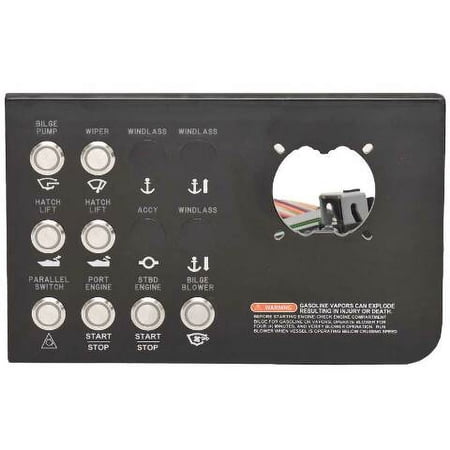 Sea Ray Boat Dash Switch Panel 2297136 | Sundancer 320 Dual Engine Acrylic (STBD)