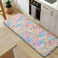 thumbnail image 5 of Pink Pioneer Flower Pattern Kitchen Rug Mat,Kitchen Runner Rugs Non Skid Washable,Decorative Kitchen Floor Mats for Kitchen,Sink,Laundry,17"x47.2", 5 of 7