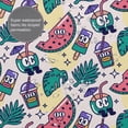 thumbnail image 6 of XMXY Cool Cartoon Watermelon Ice Cream Long Shower Curtains, Waterproof Weighted Thick Bathroom Curtain with 12 Plastic Hook, 72x72 Inch, 6 of 9