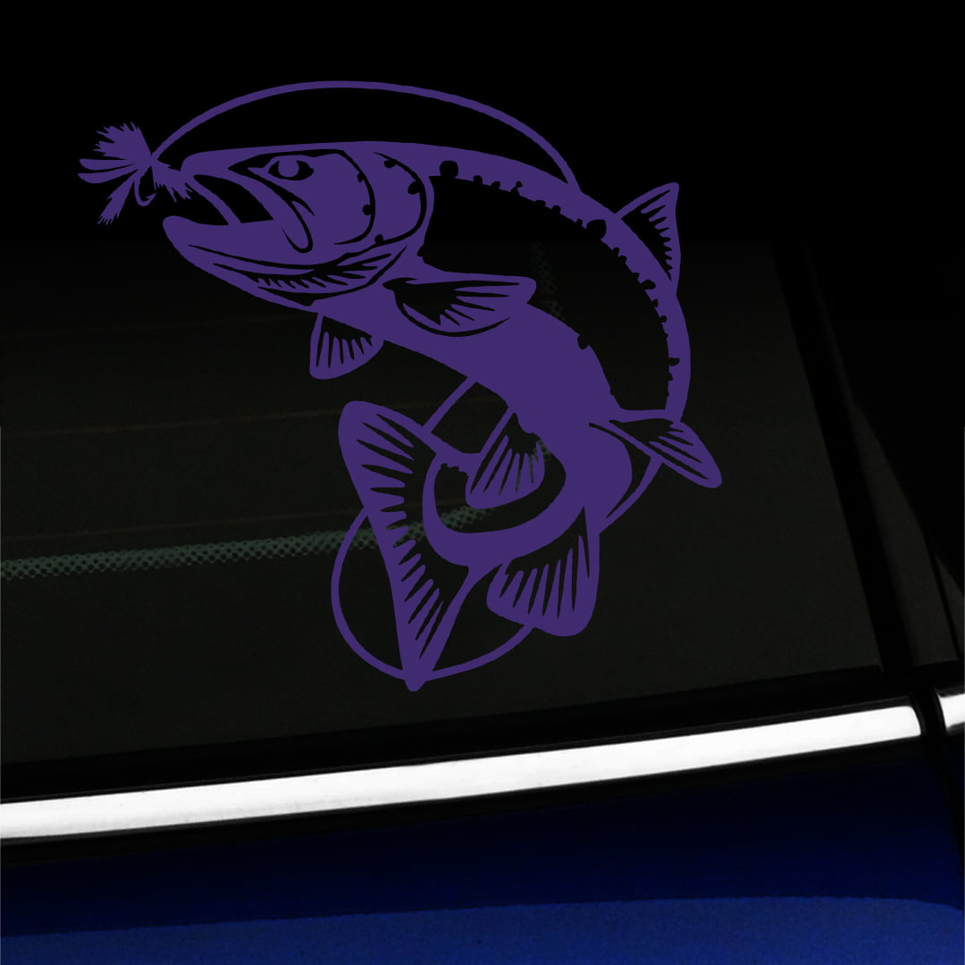 Simms Fishing Outdoor Sports Trout Vinyl Decal Sticker Window Cooler Red B 