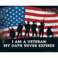 thumbnail image 1 of American Flag Veteran Oath Sign, Wall Decor Bar Man Cave Sign, 24x30 Reflective Aluminum EGP, 1 of 1