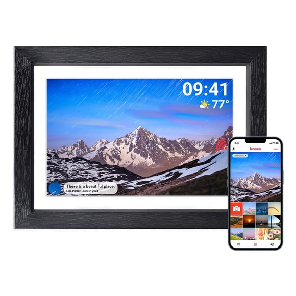 THOMSON Digital Picture Frame, Digital Photo Frame WiFi with 32 GB, HD IPS Touch Screen, Auto-Rotate, Slideshow, Share Photos/Videos from Phone by Ap
