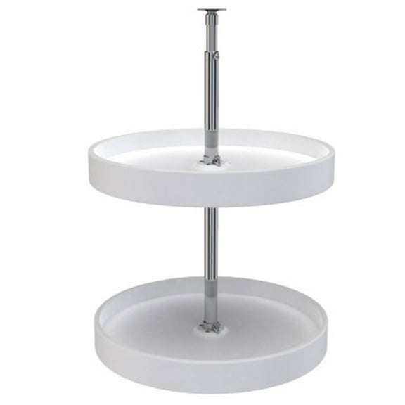 Rev-A-Shelf 6012-18-11-52 18 Inch Polymer Circle 2-Shelf Lazy Susan, White